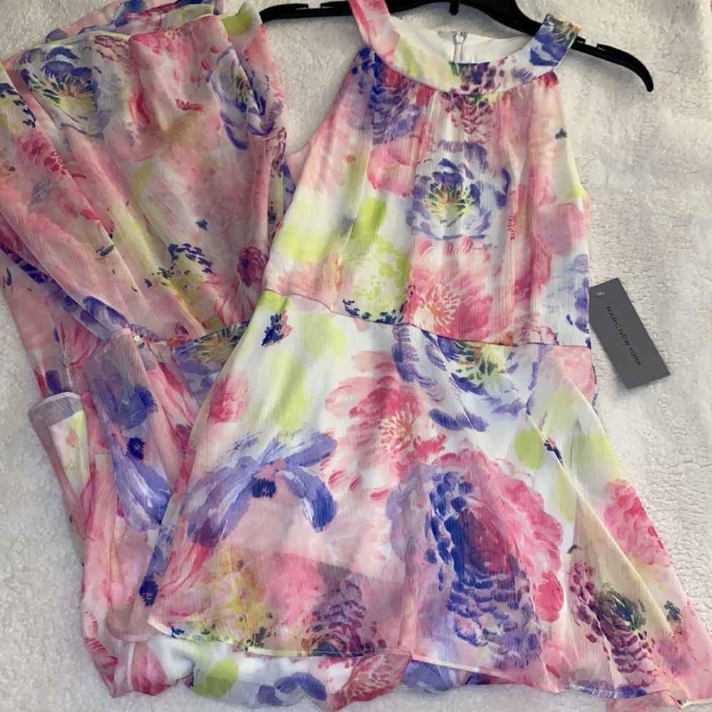 Marc New York Floral Dress - Pink, Purple, Yellow